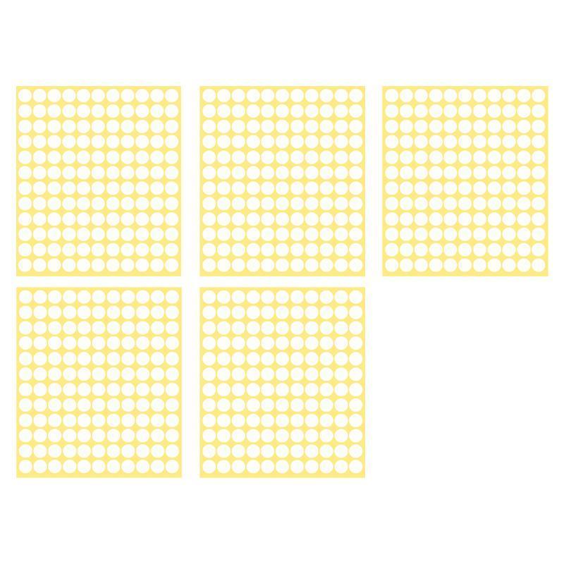 8/13/25/50mm Colour Sticker Dots Adhesive Round Labels Circular Scrapbooking White - 8mm 260 Dots - 5 Sheets