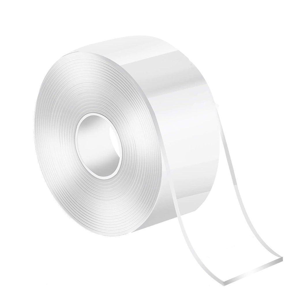 Double Sided Nano Tape Transparent Reusable Adhesive Gel Grip for Home Office - 2cm*5m*1mm (1 Unit)