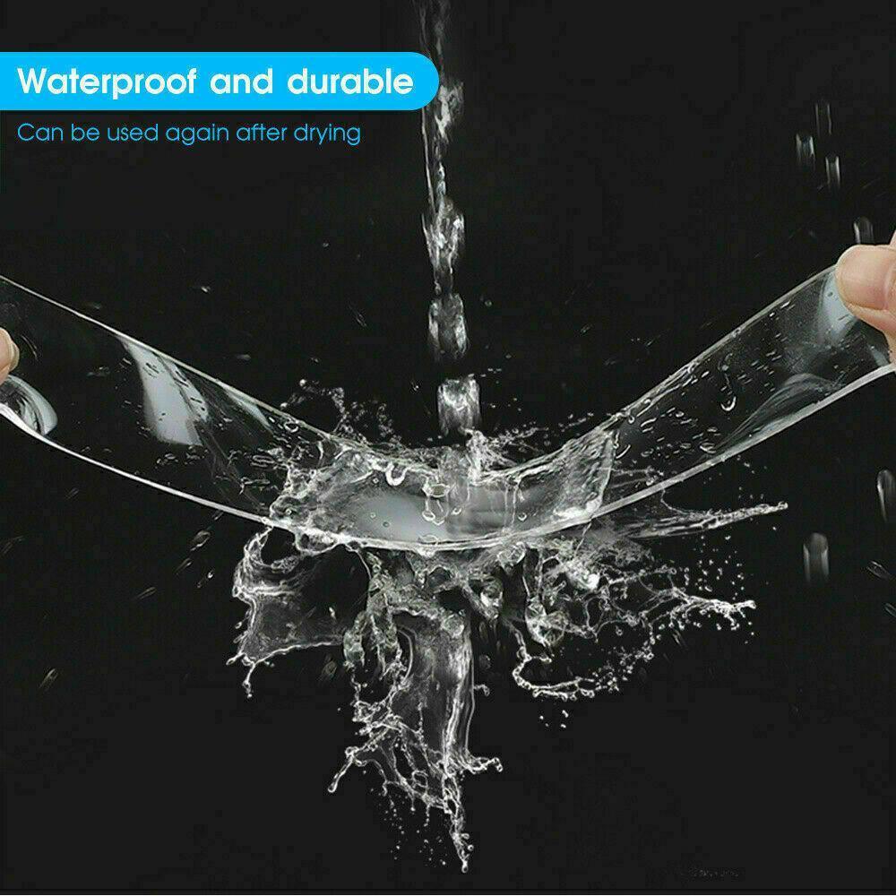 Double Sided Nano Tape Transparent Reusable Adhesive Gel Grip for Home Office - 2cm*5m*1mm (1 Unit)