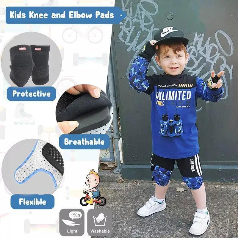 Aolikes Kid Knee Pad Crash Proof Antislip Basketball Skating Protector M Size - Blue