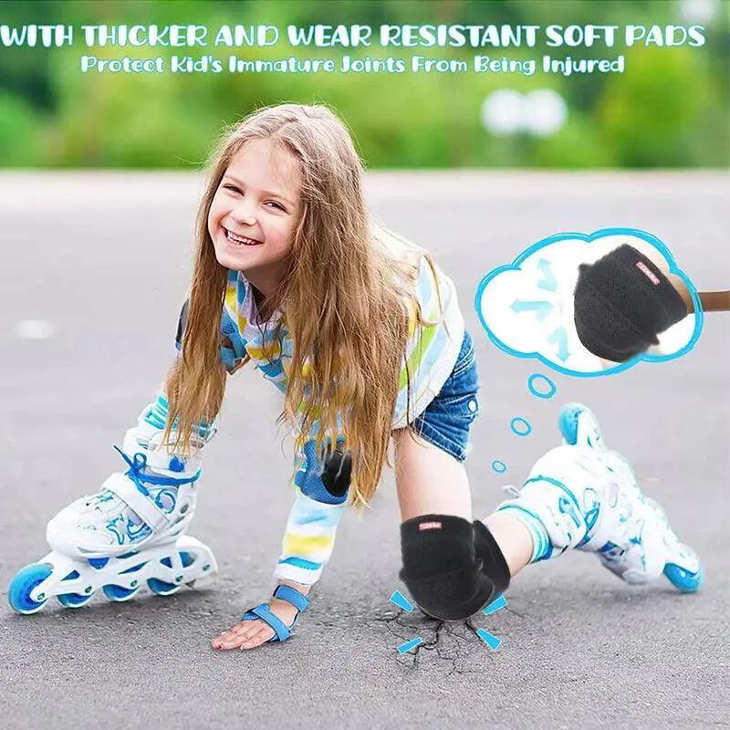 Aolikes Kid Knee Pad Crash Proof Antislip Basketball Skating Protector M Size - Blue