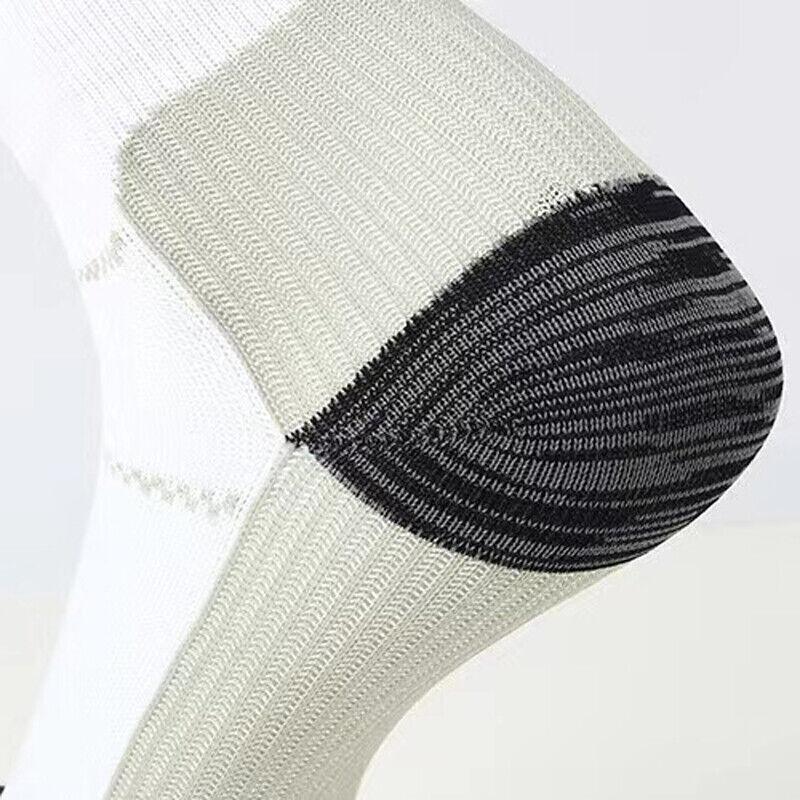 1 Pair Ankle Compression Socks Foot Support Sleeves S M Size Unisex - White-Grey