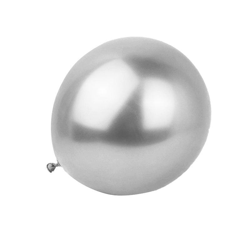 Metallic Latex Balloons 12 Inch Chrome Party Balloons for Birthday Wedding Decoration - Rose Gold 10PCS
