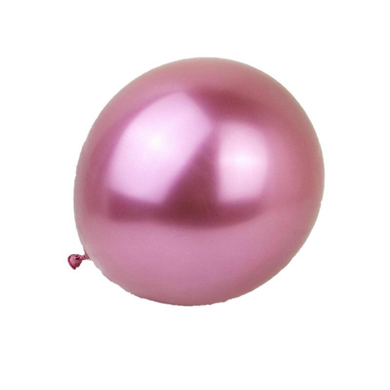 Metallic Latex Balloons 12 Inch Chrome Party Balloons for Birthday Wedding Decoration - Rose Gold 10PCS