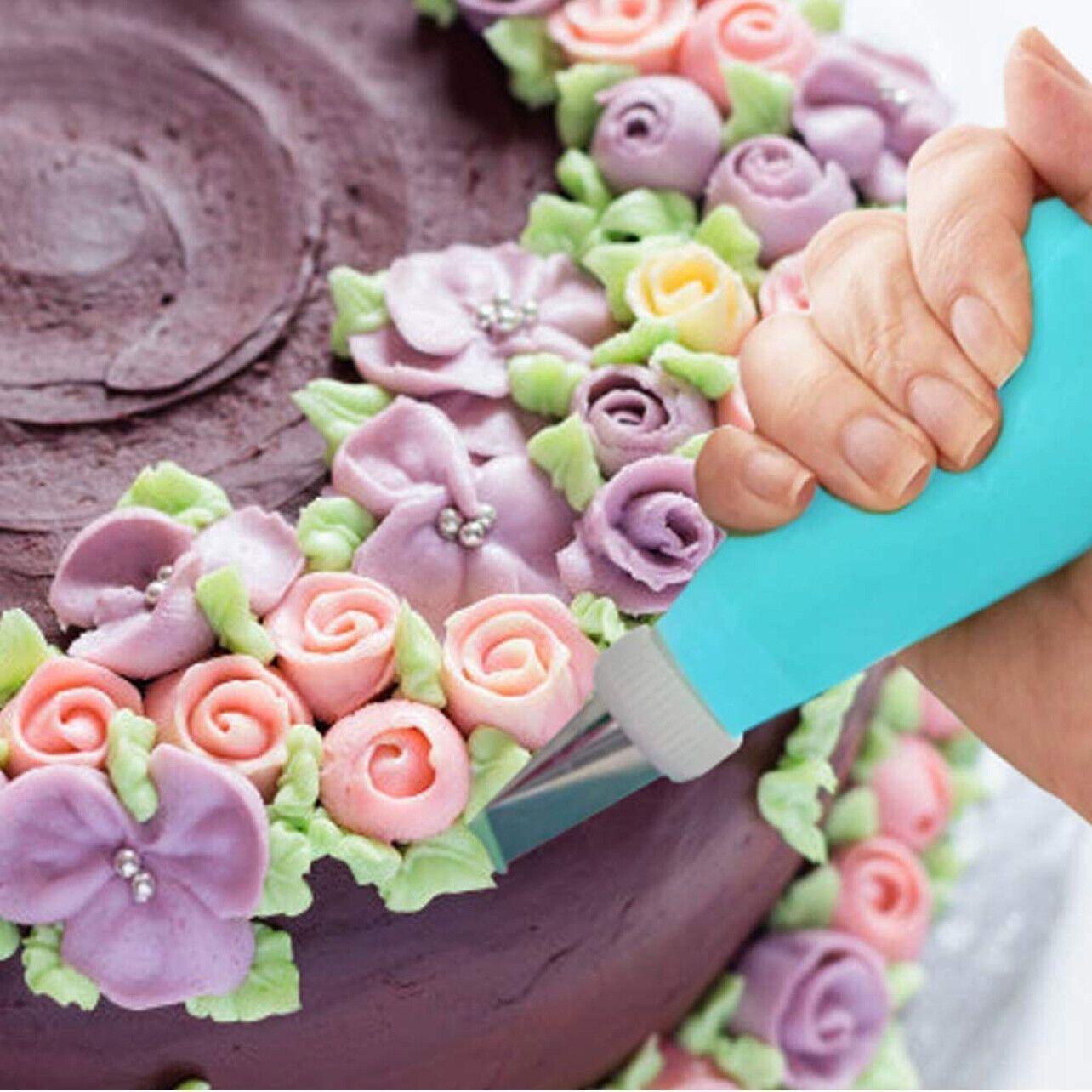 2/4PCS Reusable Silicone Pastry Bag DIY Icing Bags Cream Cake Decorating - 2 PCS(18 inch *2)