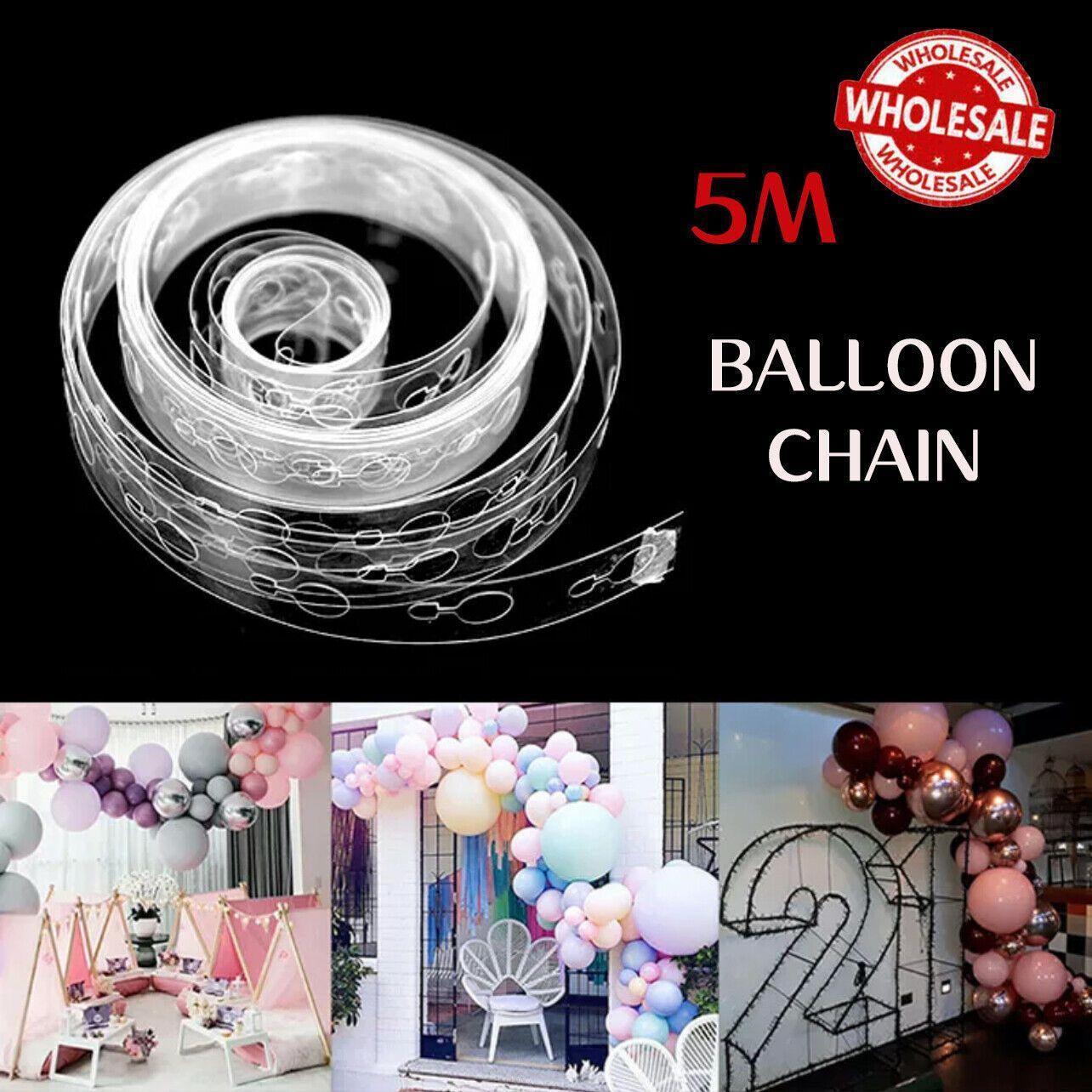 5M Balloon Decorate Strip Arch Garland Connect Chain Diy Tape Party Bar Decor Au - 1 Pack