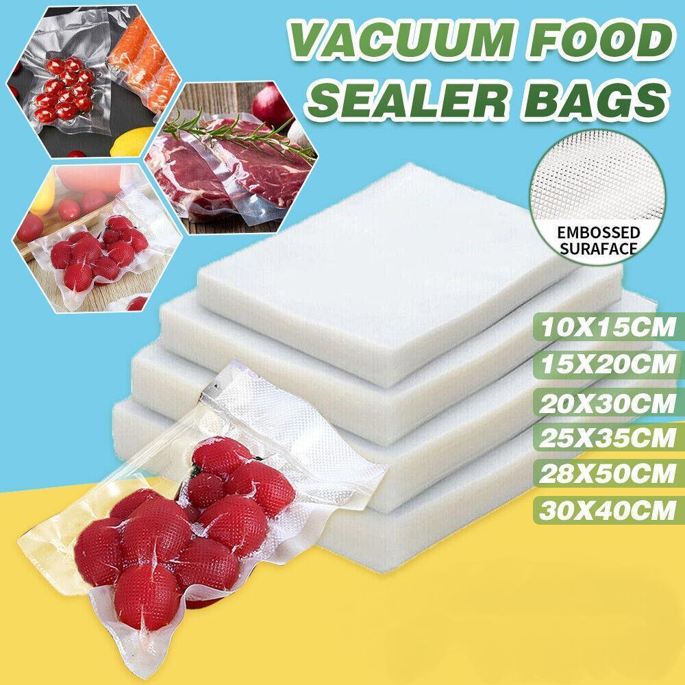 100pcs Vacuum Food Sealer Bags Precut BPA Free Commercial Grade Storage Saver - 20x30cm-
