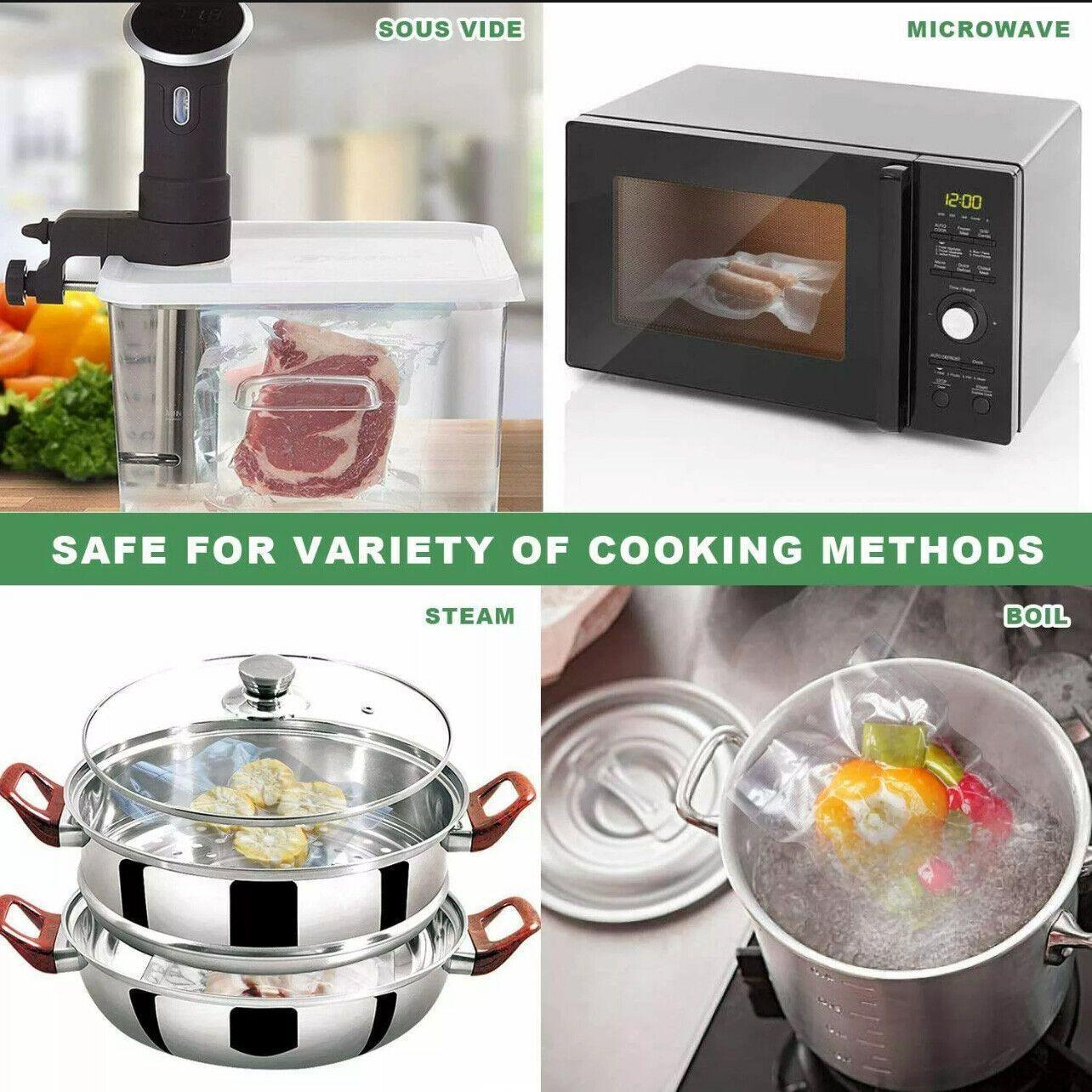 100pcs Vacuum Food Sealer Bags Precut BPA Free Commercial Grade Storage Saver - 30x40cm-