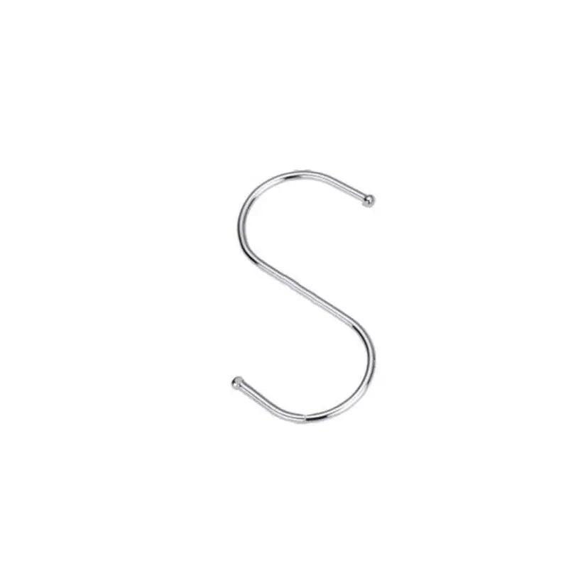 12cm Stainless Steel S Shape Hooks Kitchen Hanger Rack Clothes Hanging Plant Holders - 20PCS