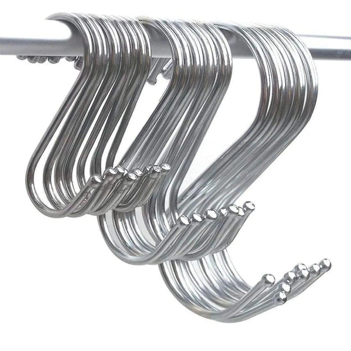 12cm Stainless Steel S Shape Hooks Kitchen Hanger Rack Clothes Hanging Plant Holders - 10PCS