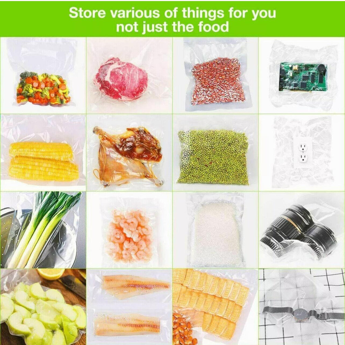 1-10x Commercial Heat-Resistant Vacuum Sealer Rolls for Food Storage - 2 Rolls (22cm x 5m)