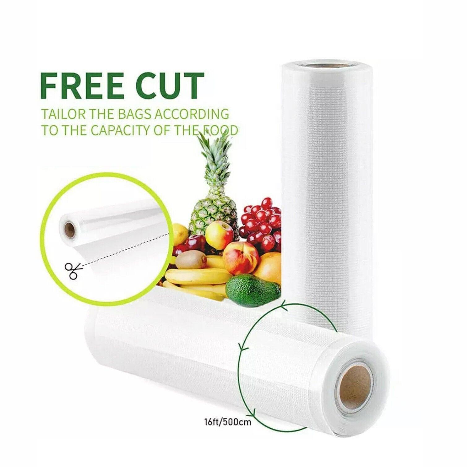 1-10x Commercial Heat-Resistant Vacuum Sealer Rolls for Food Storage - 2 Rolls (22cm x 5m)