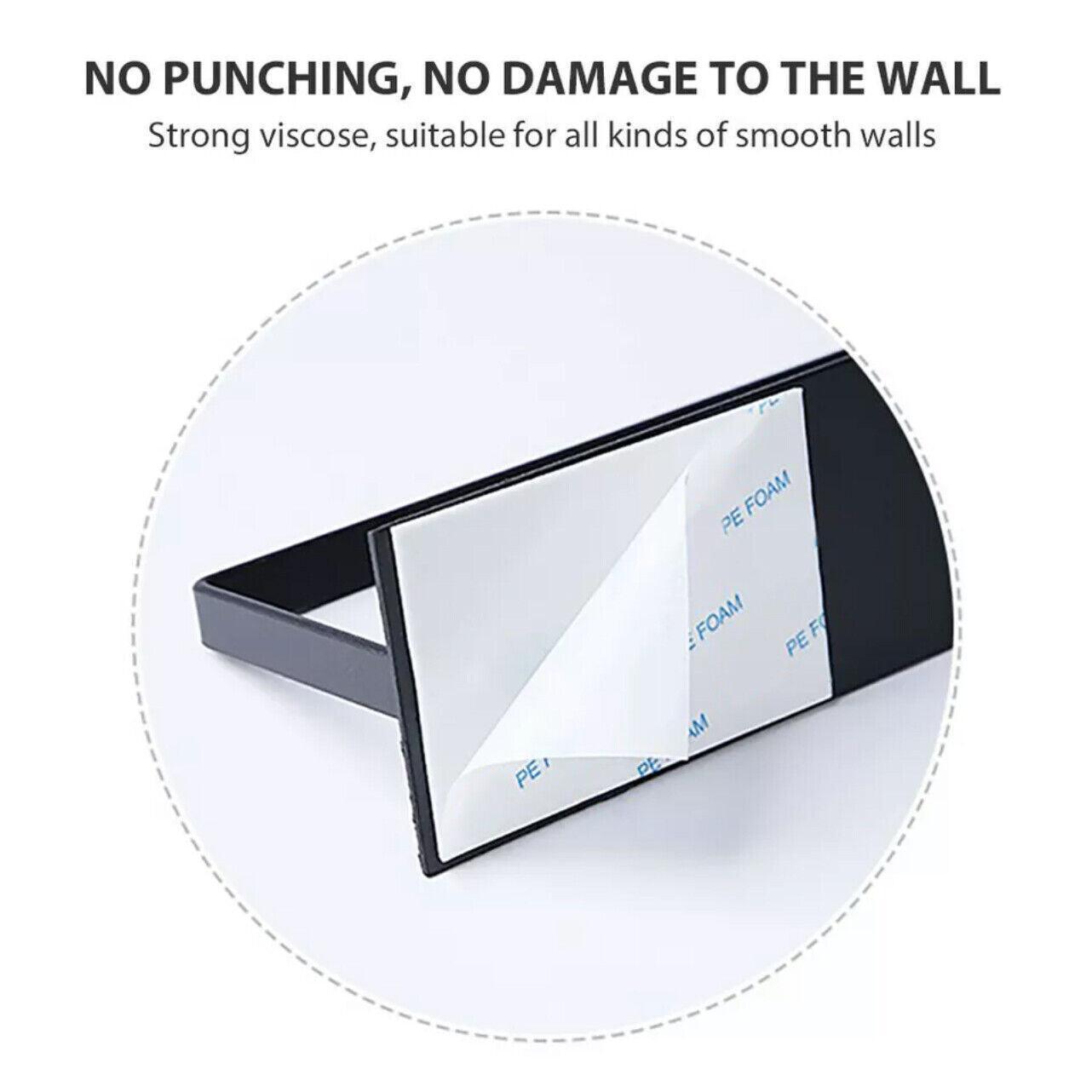 Self-Adhesive Paper Towel Holder Rack for Kitchen Rolls and Wrap Storage - White x 1 unit