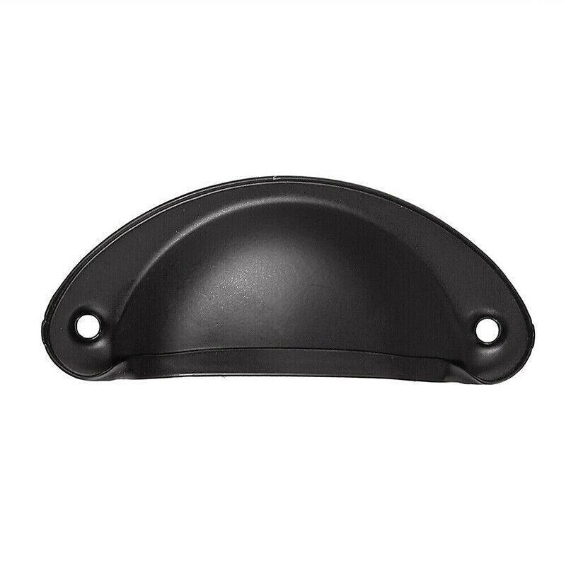 6X Cupboard Door Cabinet Cup Drawer Furniture Retro Antique Pull Shell Handle - Green Bronze