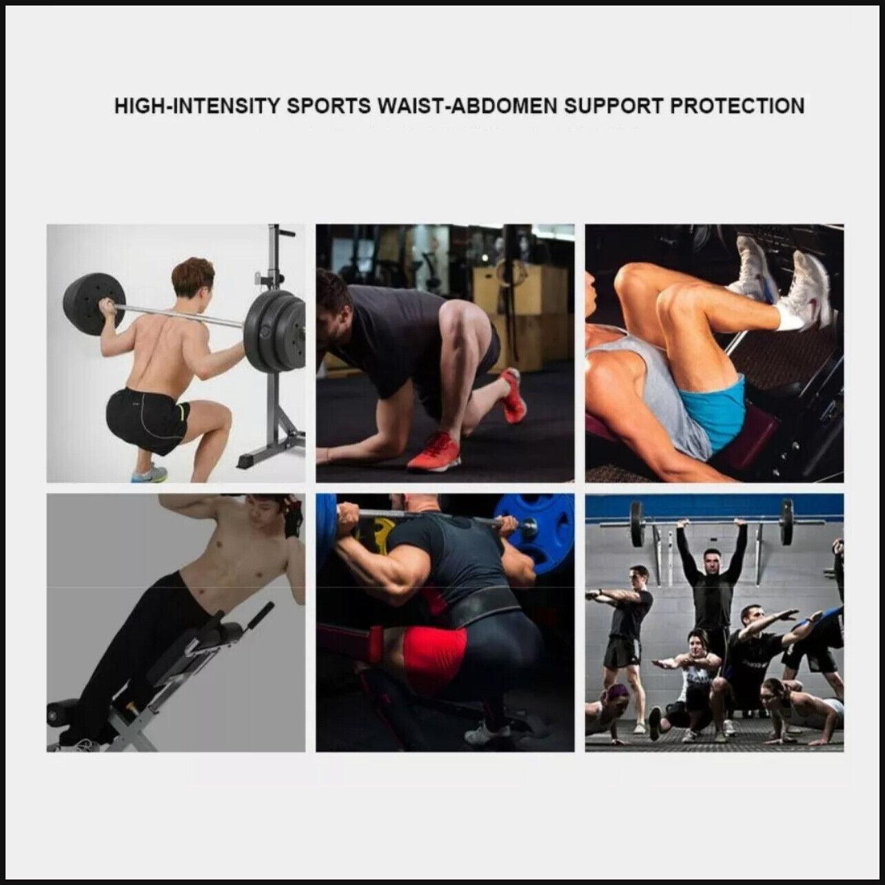 Fitness Weight Lifting Belt Barbell Dumbell Training Back Support Men Women M - Black-M