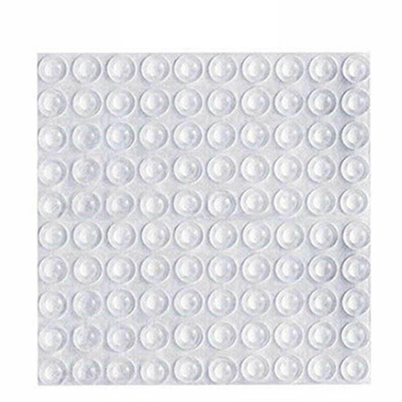 100PCS Clear Silicone Bumper Pads Self Adhesive Door Drawer Cabinet Furniture Stopper - 100PCS-10*2mm
