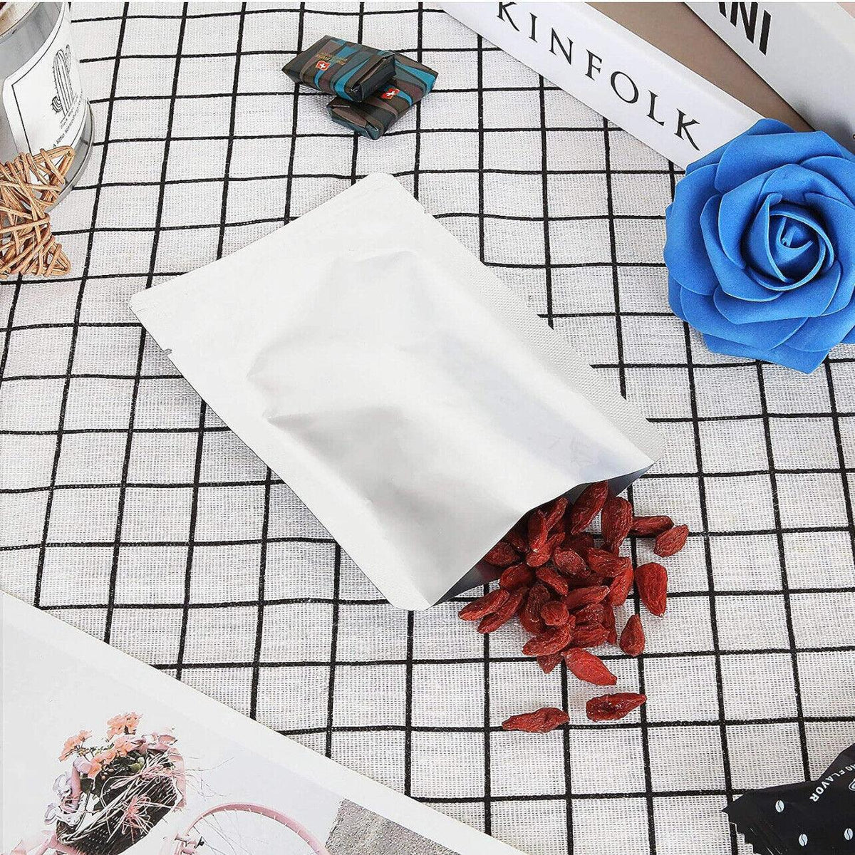100/200X Aluminum Foil Heat Seal Mylar Food Vacuum Bags 6 Sizes - 25x35cm x 100 PCS