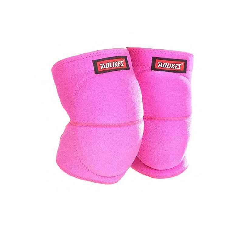 AOLIKES? Knee Pad Crashproof Antislip Brace Leg Sleeve Protector Guard Support M - Pink M *1 Pair