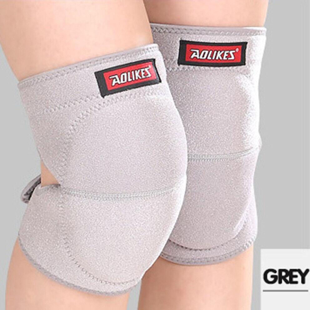 AOLIKES? Knee Pad Crashproof Antislip Brace Leg Sleeve Protector Guard Support M - Grey M *1 Pair