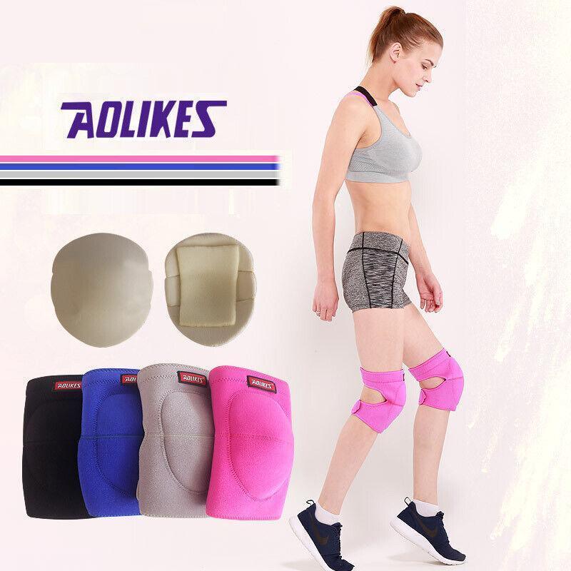 AOLIKES? Knee Pad Crashproof Antislip Brace Leg Sleeve Protector Guard Support L - Blue L *1 Pair