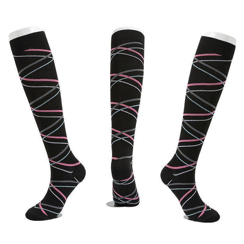 S/M Size Compression Socks Women Men Adult Medical Nursing Travel Stocking - Cat