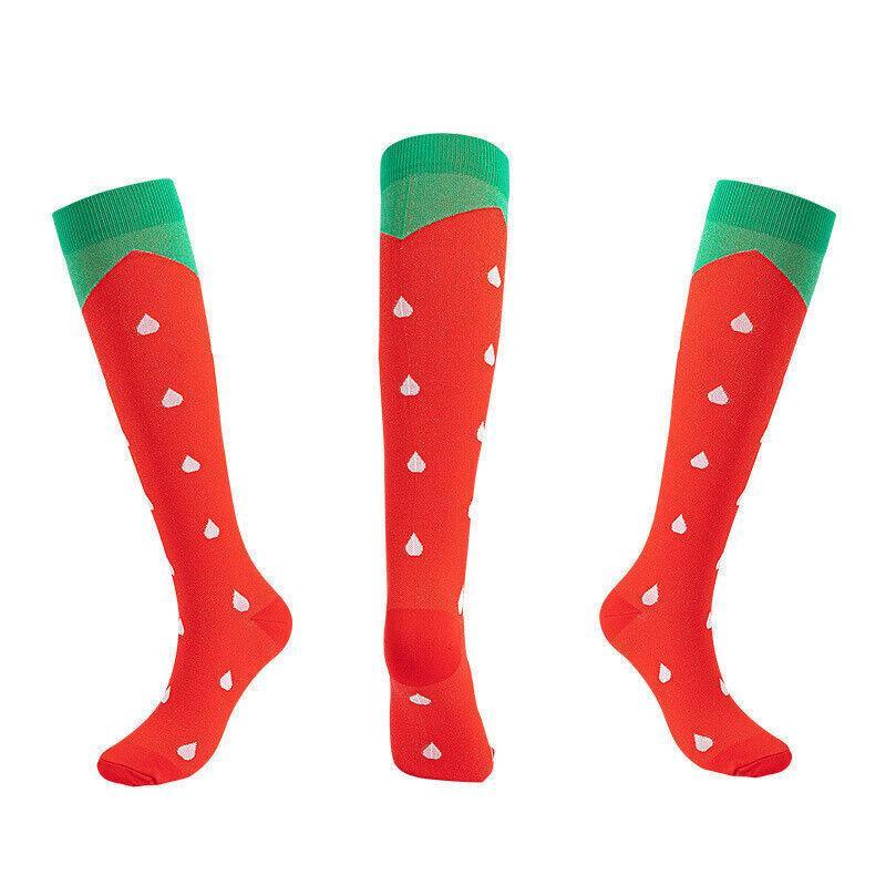 L/XL Size Compression Socks Unisex Adult Nursing Travel Stocking Sport - Streamer