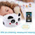 Cute Bluetooth Headband Headphones Wireless Sleep Music Mask with Mic - White-Panda