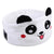 Cute Bluetooth Headband Headphones Wireless Sleep Music Mask with Mic - White-Panda