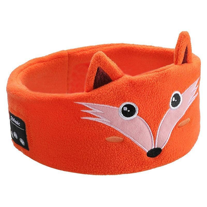 Cute Bluetooth Headband Headphones Wireless Sleep Music Mask with Mic - White-Panda