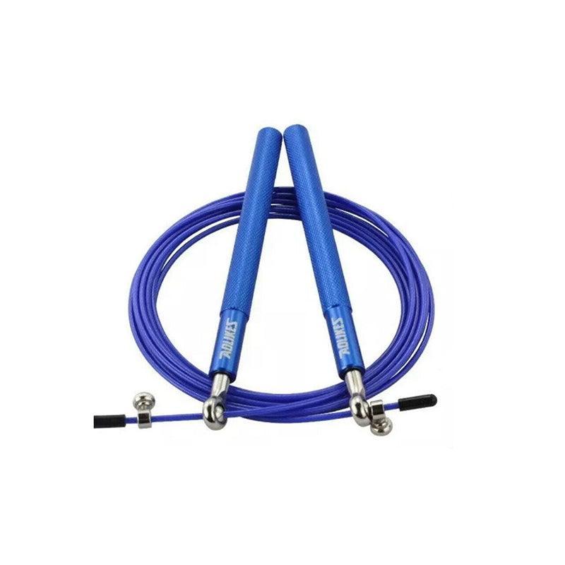 Aolikes Adjustable High Speed Steel Skipping Jump Rope Dual Bearings Gym Boxing - Blue