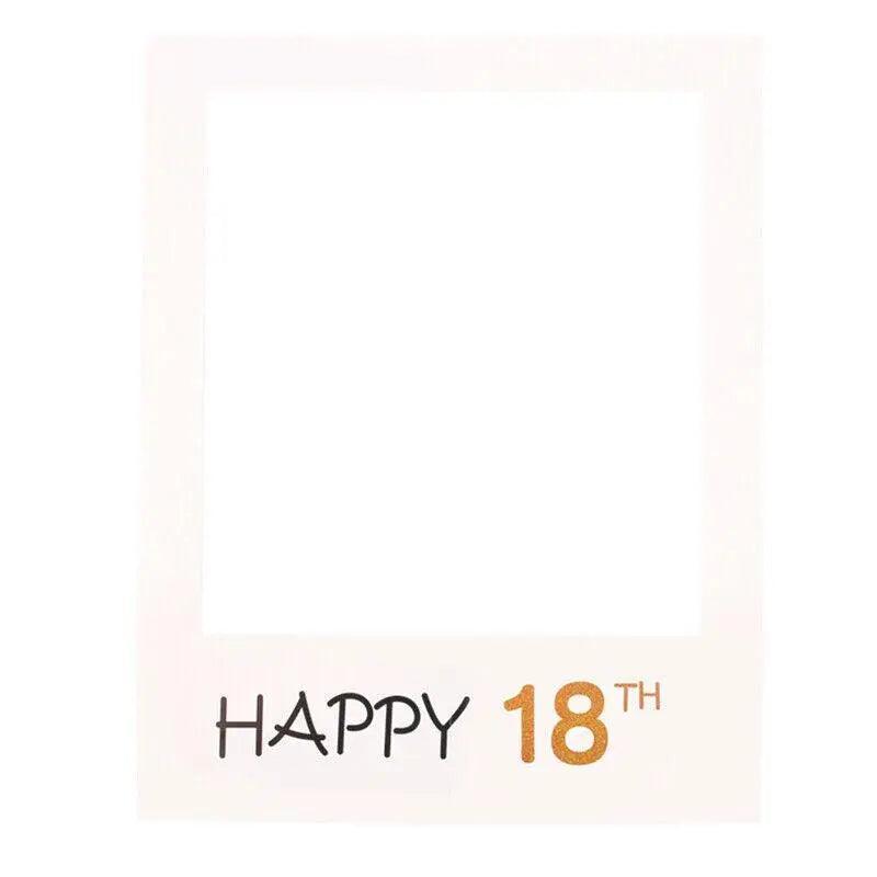 1Th 18Th-60Th Photo Booth Props Picture Frame Wedding Birthday Party Decoration - Happy 1ST