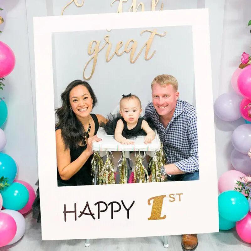 1Th 18Th-60Th Photo Booth Props Picture Frame Wedding Birthday Party Decoration - Happy 30TH