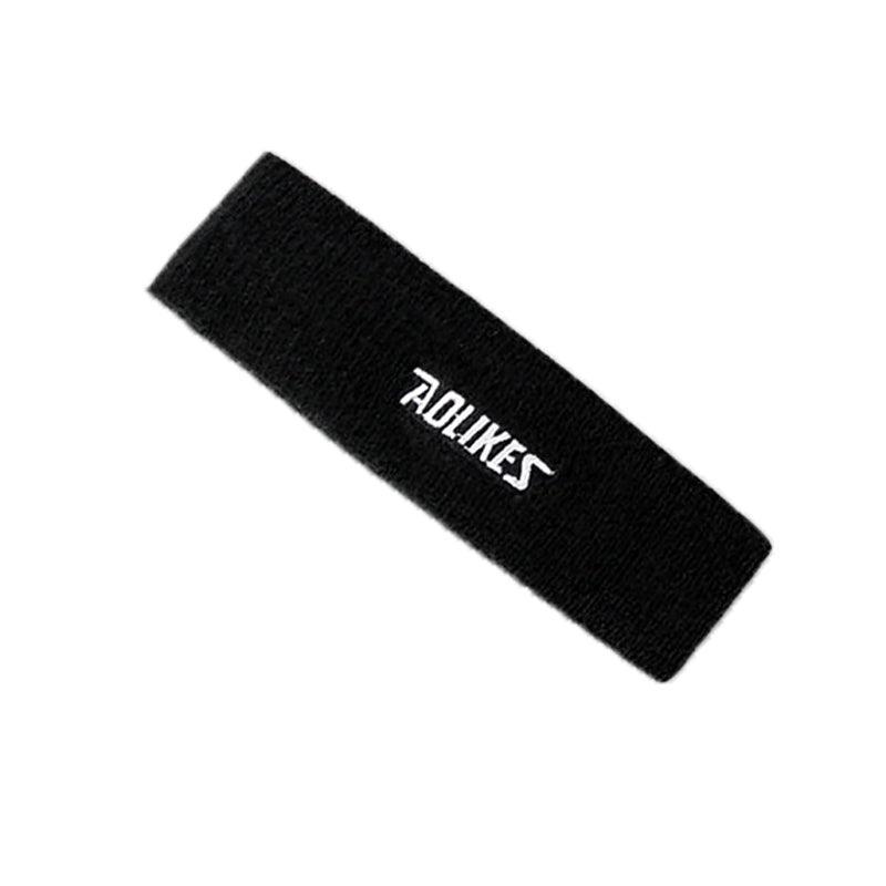 Aolikes Headbands Sweatband Cotton Hair Gym Yoga Stretch Sport Sweat Band - Black