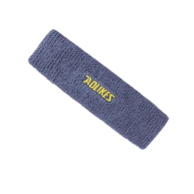 Aolikes Headbands Sweatband Cotton Hair Gym Yoga Stretch Sport Sweat Band - Blue