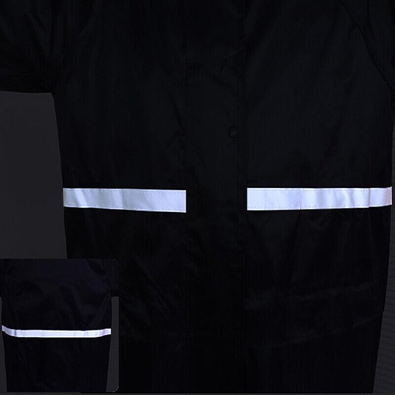 Men's Overalls Waterproof Raincoat Lightweight Work Hooded Long Coats RAIN COAT 2XL Size - Navy
