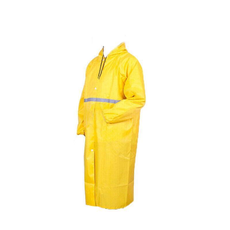 Men's Overalls Waterproof Raincoat Lightweight Work Hooded Long Coats RAIN COAT XL Size - Blue