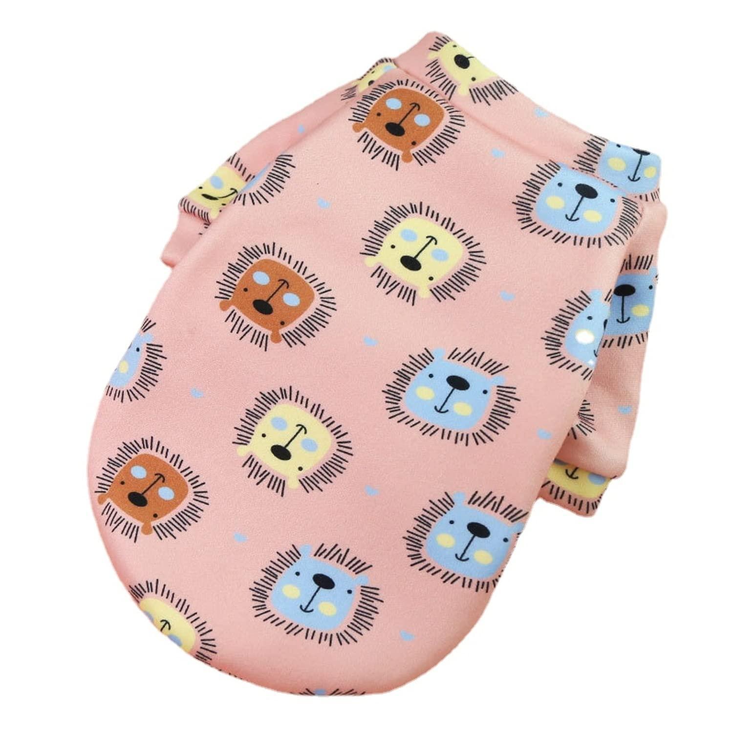 XS Cute Pet Dog Warm Jumper Sweater Clothes Cat Knitwear Knitted Coats Winter - Pink Strawberry