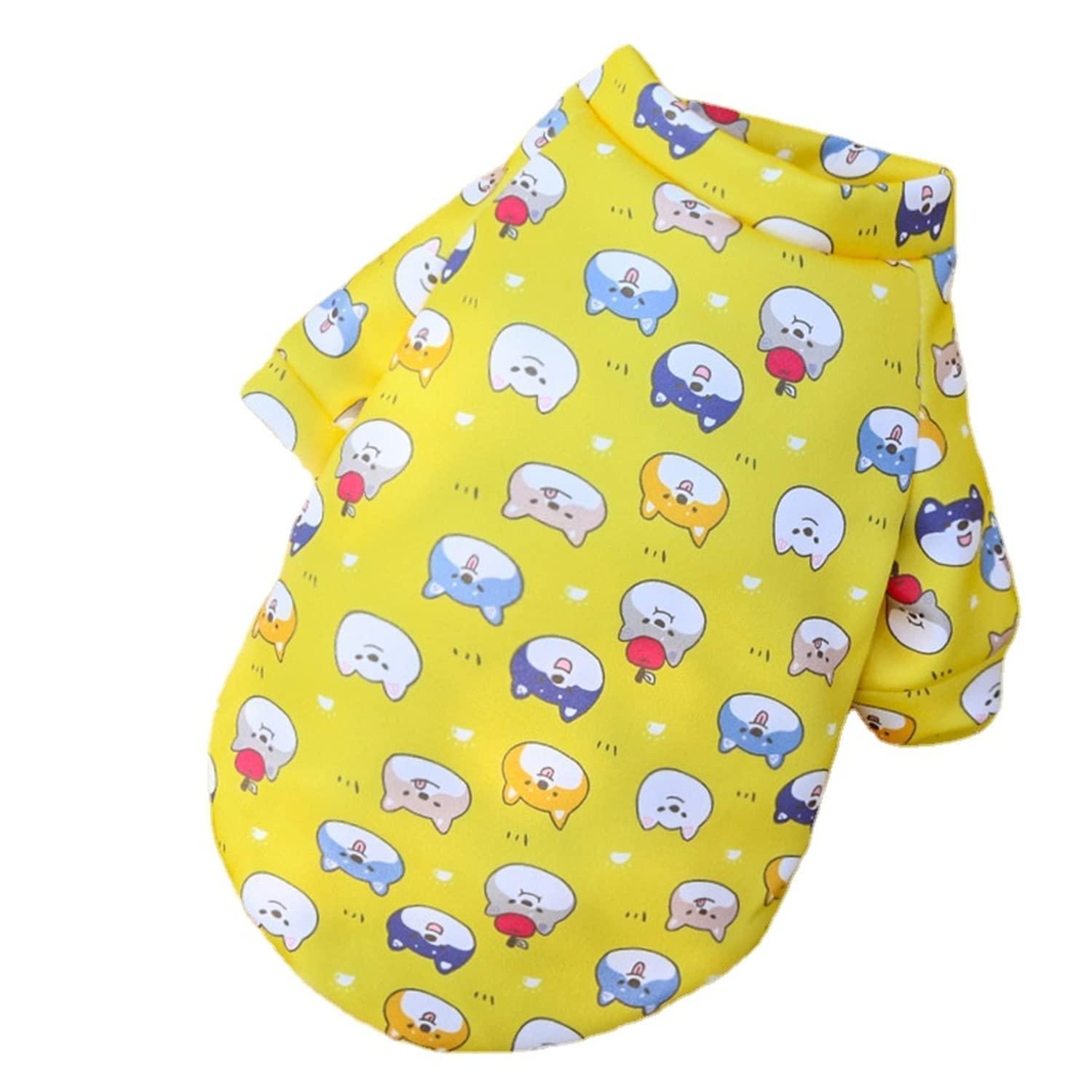 XS Cute Pet Dog Warm Jumper Sweater Clothes Cat Knitwear Knitted Coats Winter - Yellow Giraffe
