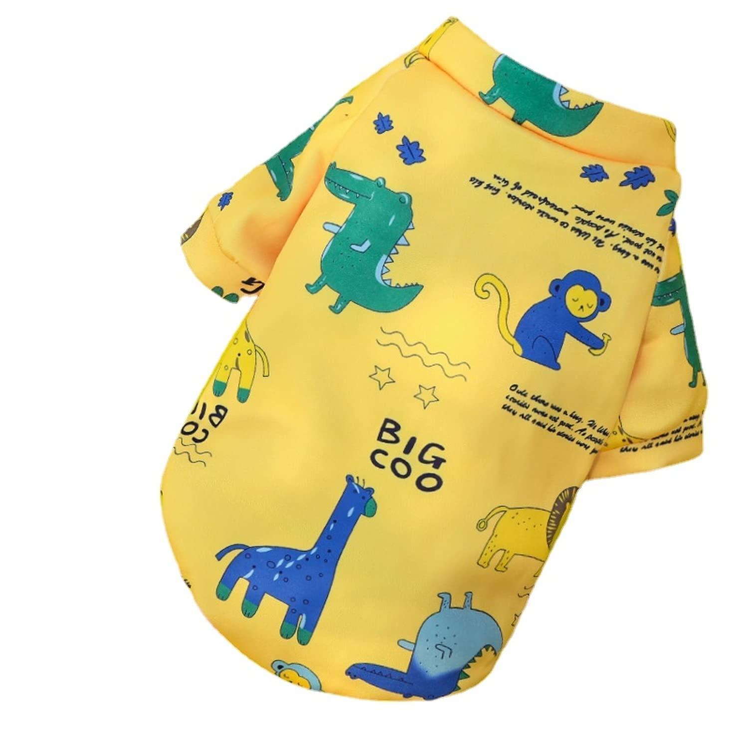 XS Cute Pet Dog Warm Jumper Sweater Clothes Cat Knitwear Knitted Coats Winter - Yellow Giraffe