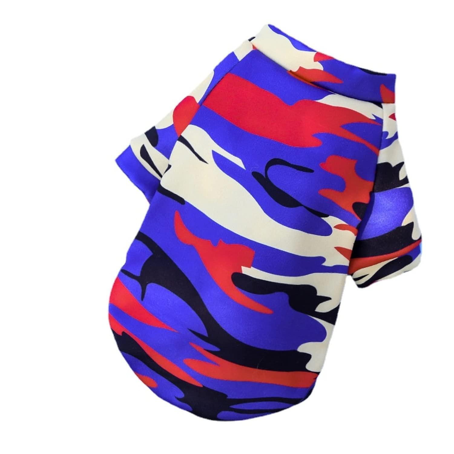 L Size Cute Pet Dog Warm Jumper Sweater Clothes Puppy Cat Knitwear Knitted Coats Winter - Purple Camouflage