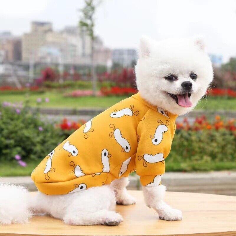 L Size Cute Pet Dog Warm Jumper Sweater Clothes Puppy Cat Knitwear Knitted Coats Winter - Yellow Giraffe