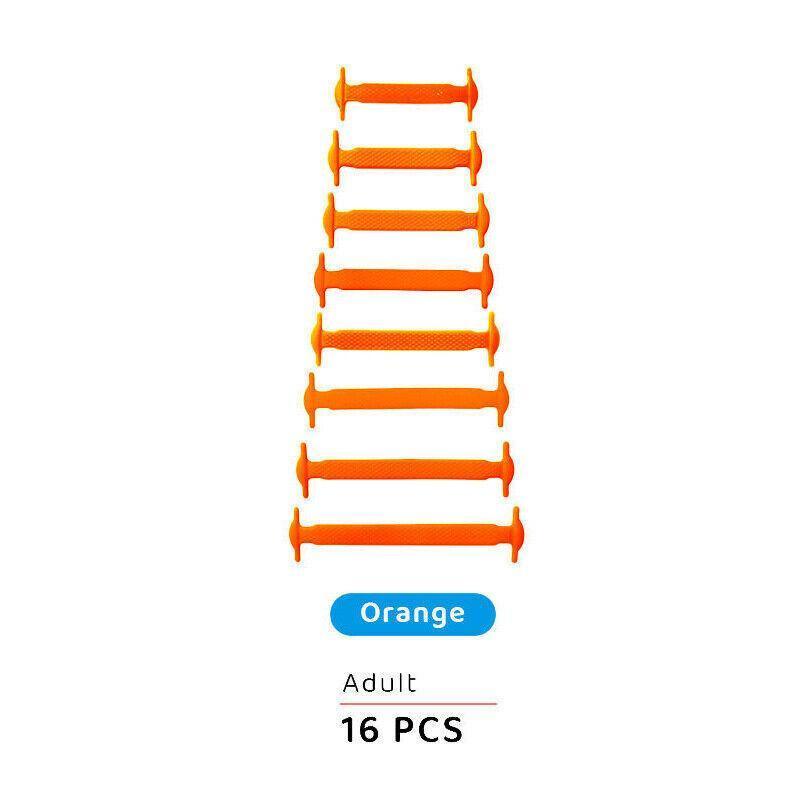 No Tie Elastic Silicone Shoe Laces 16PCS Shoelaces for Sneakers and Runners - Purple 16PCS