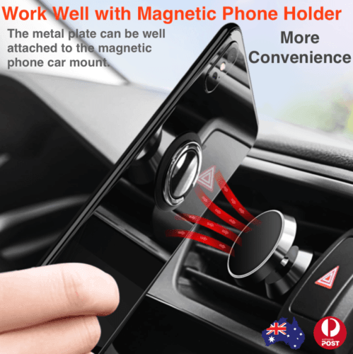 Iring Phone Ring Finger Holder Stand Car Mount Hook For Iphone Ipad Mobile Grip - A10- Blue Grey
