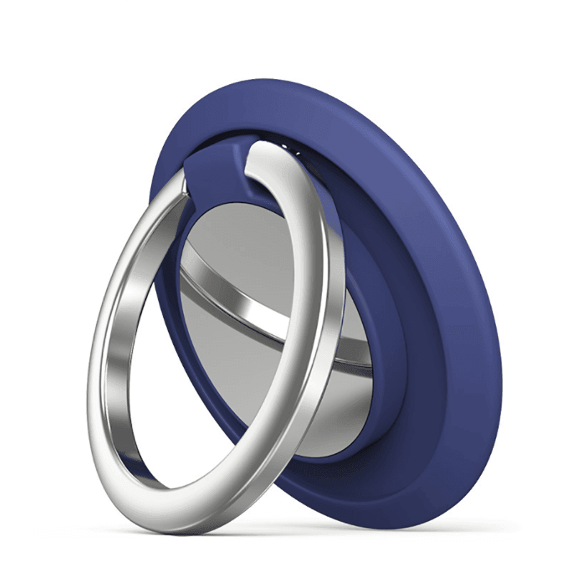 Iring Phone Ring Finger Holder Stand Car Mount Hook For Iphone Ipad Mobile Grip - A10- Blue Grey