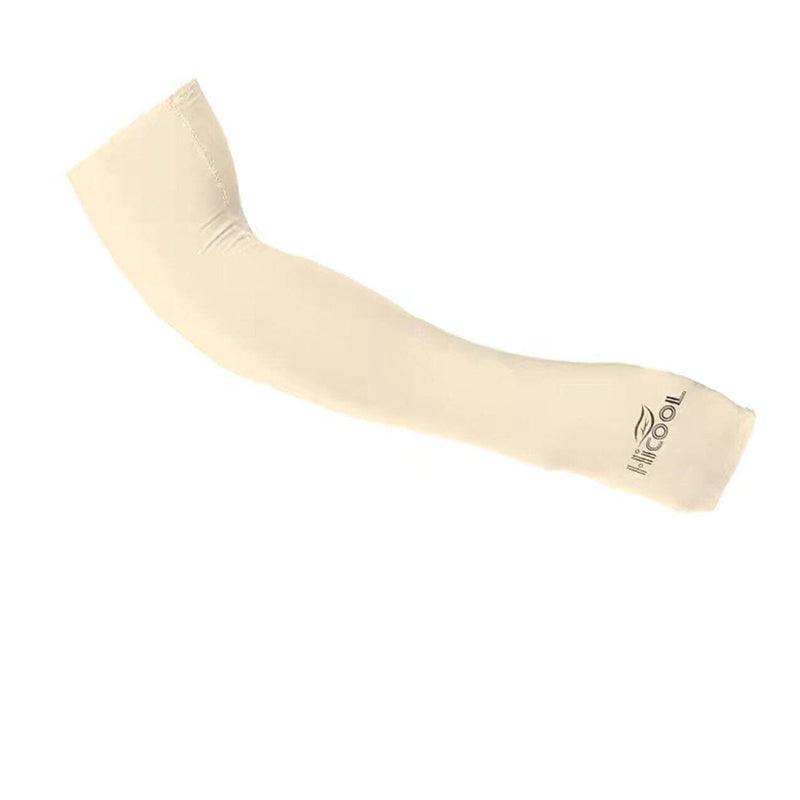 3 Pairs Cooling Sport Arm Stretch Sleeves Sun Uv Protection Covers Cycling Golf - White × 3 Pairs