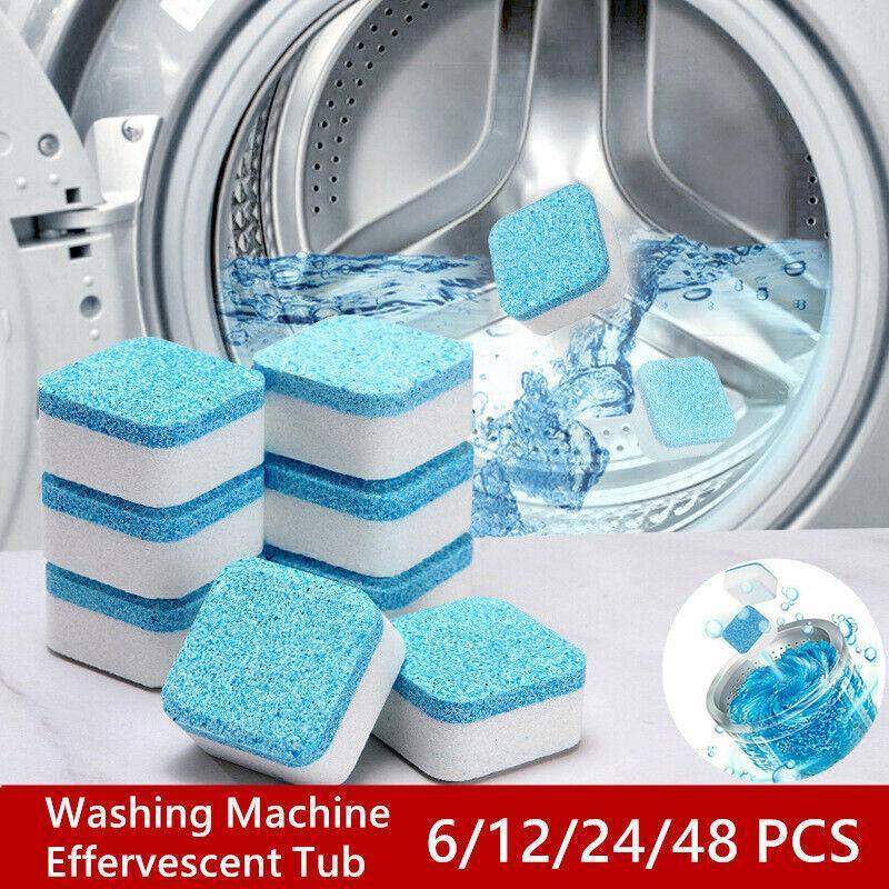 6-48 Pcs Washing Machine Effervescent Tub Bomb Cleaner Remover Deodorant Clean - 6 PCS