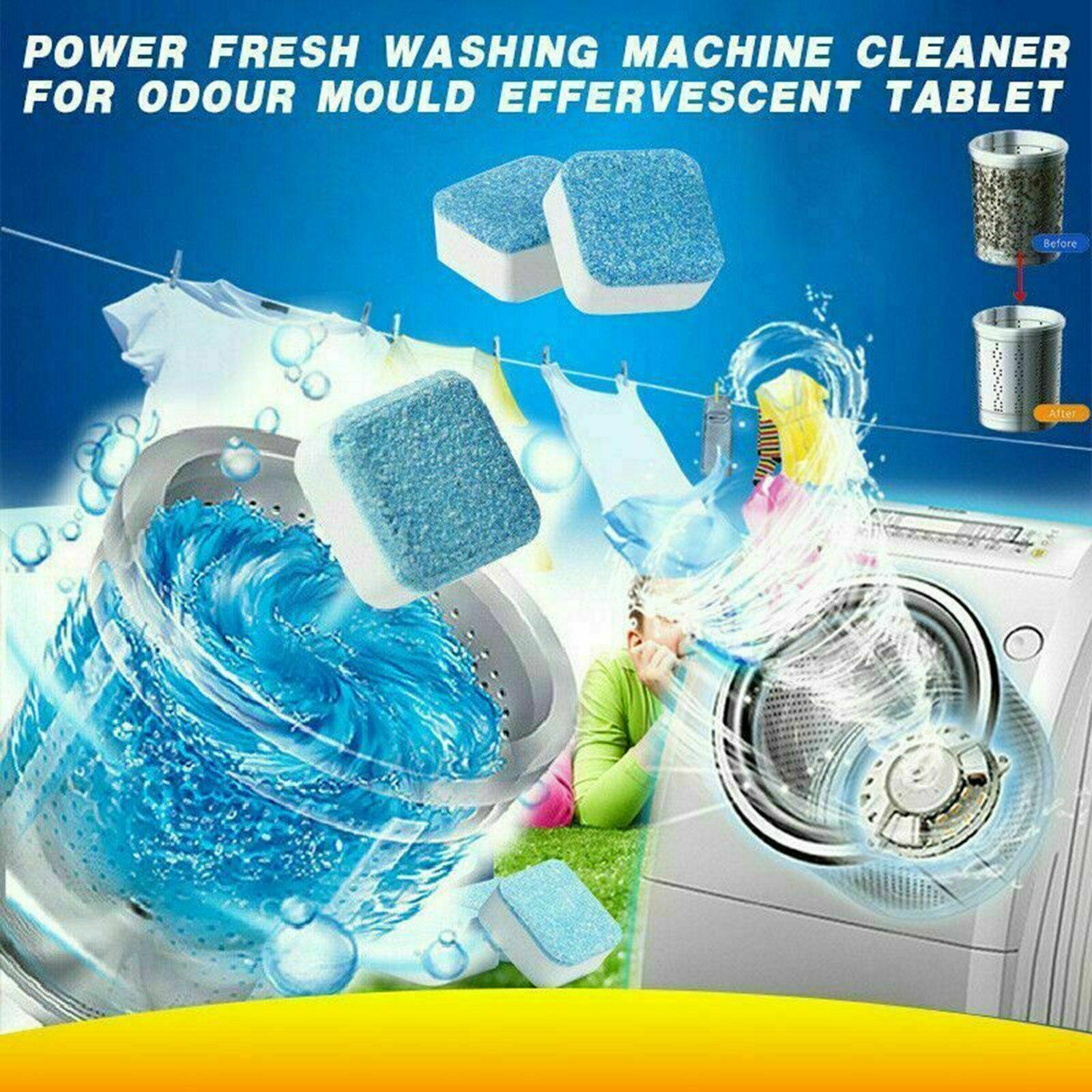 6-48 Pcs Washing Machine Effervescent Tub Bomb Cleaner Remover Deodorant Clean - 6 PCS