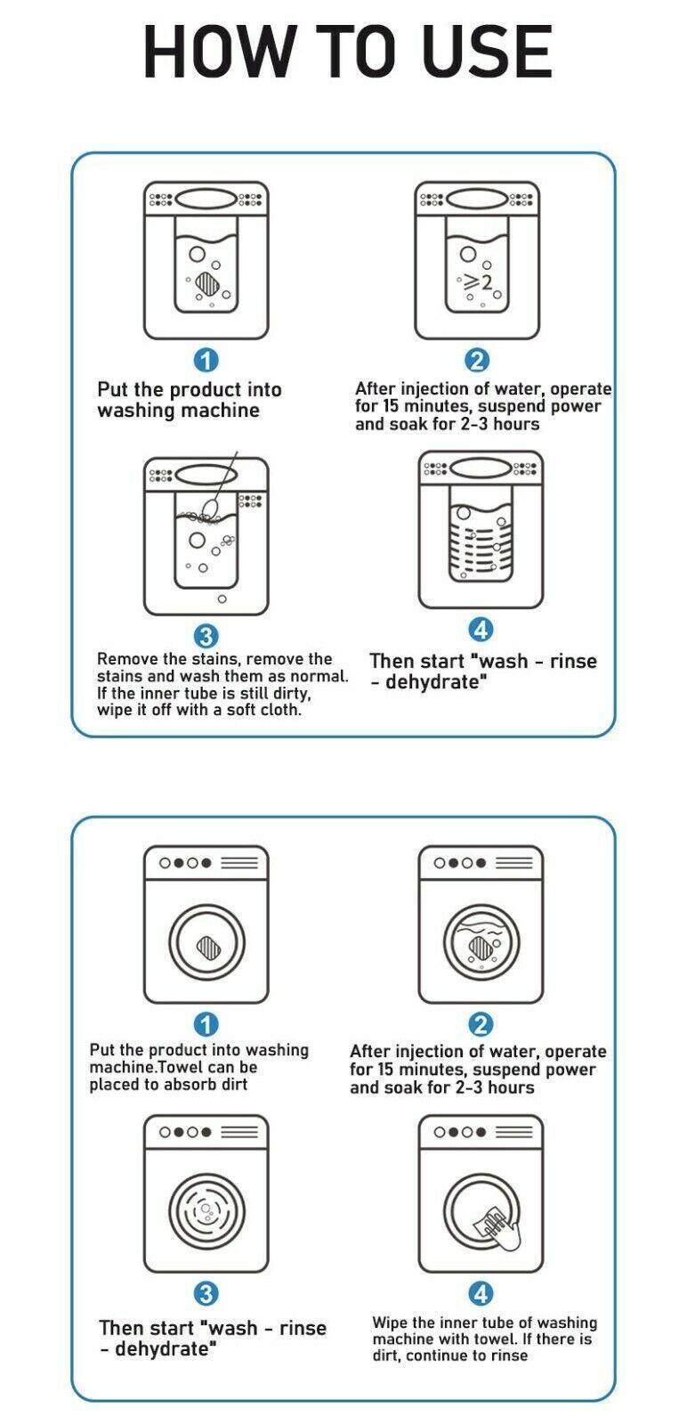 6-48 Pcs Washing Machine Effervescent Tub Bomb Cleaner Remover Deodorant Clean - 6 PCS