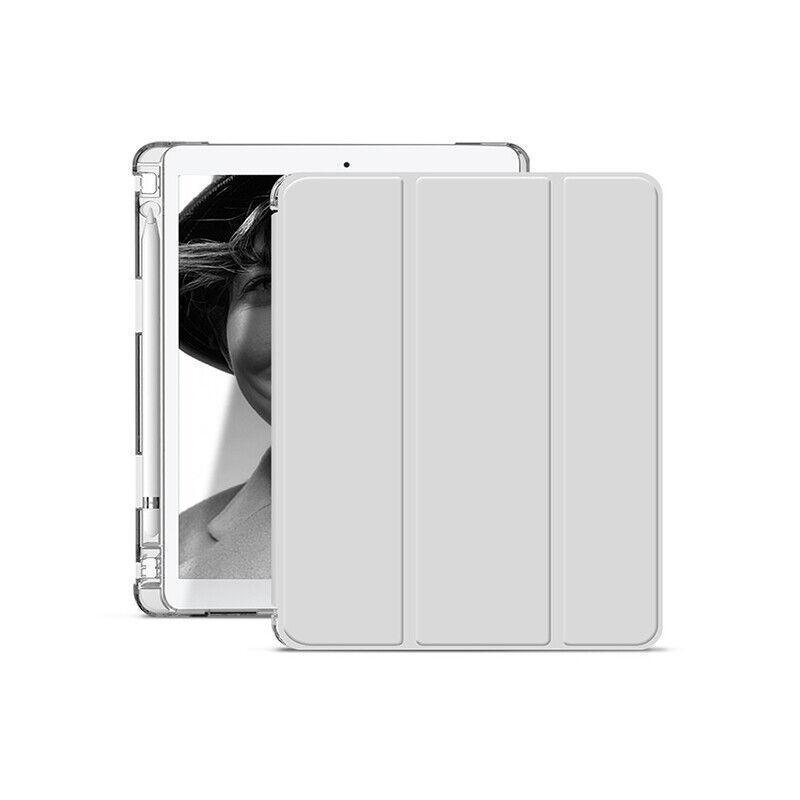 Shockproof Silicone iPad Air 4 Cover with Pencil Slot and Smart Wake - Grey
