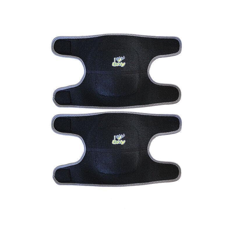 S Size Kid Knee Pad Crash Proof Antislip Basketball Dance Skating Protector - Black+Rose red